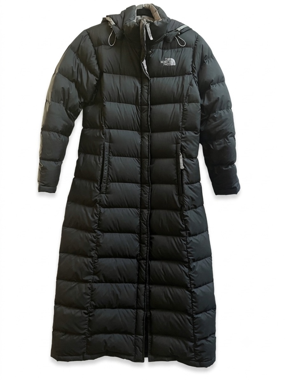The North Face Extra Long Maxi Goose Down Puffer Coat Black Womens Sz M